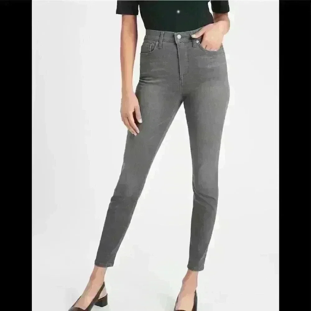 Banana Republic High-Rise Washed-Out Grey Skinny Jean